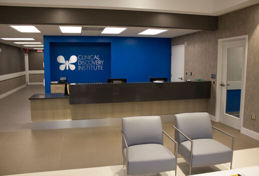 Clinical Discovery Institute reception area.